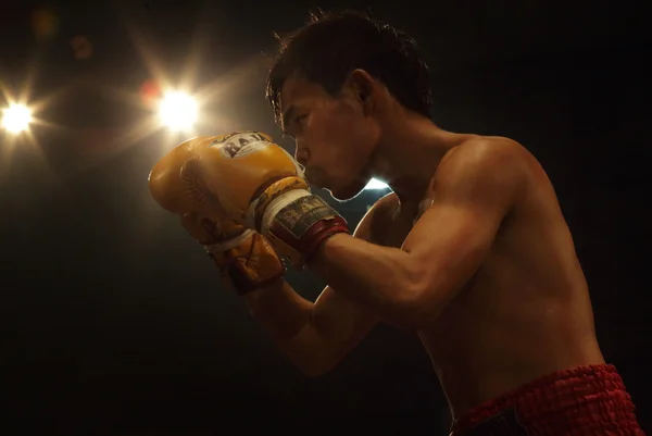 Muay Lao kick boxing fight in Laos