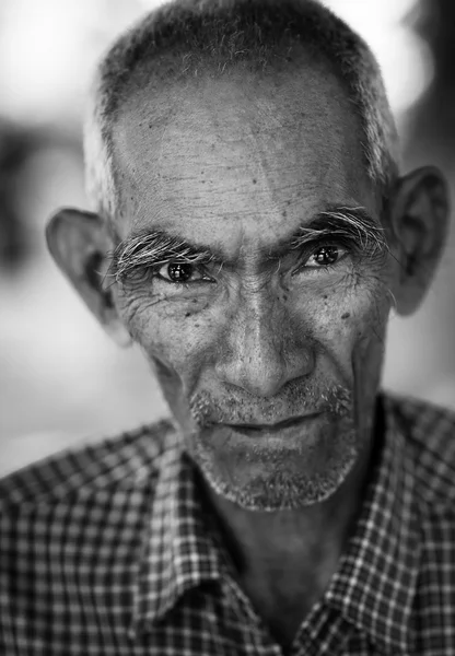 Portrait of an old man in Myanmar, Burma