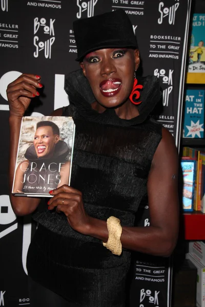 Grace Jones signs \'I\'ll Never Write My Memoirs\'