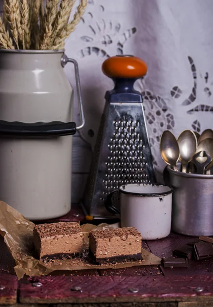 Cold chocolate cheesecake