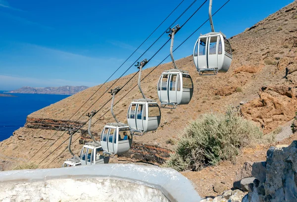 Fira. The cable car to the top.