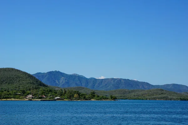 Overlooking the crystal clear sea