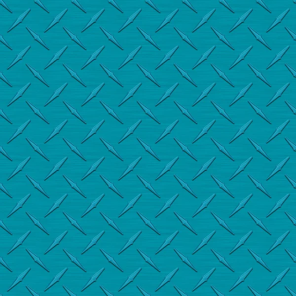 Teal Diamondplate Metal Seamless Texture Tile