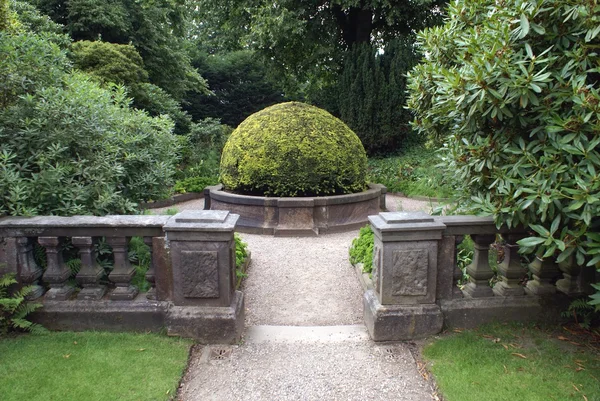 Garden pathway. topiary. garden art. garden design