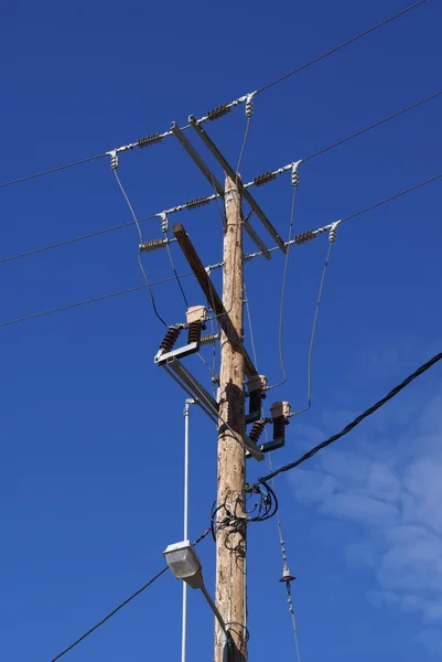 Utility pole. old electric pole. old electrical pole