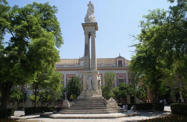 Christopher Columbus column, Seville, Andalusia, Spain