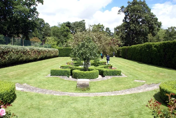 Herstmonceux Castle garden stairway in England