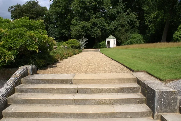 Garden steps and gravel path