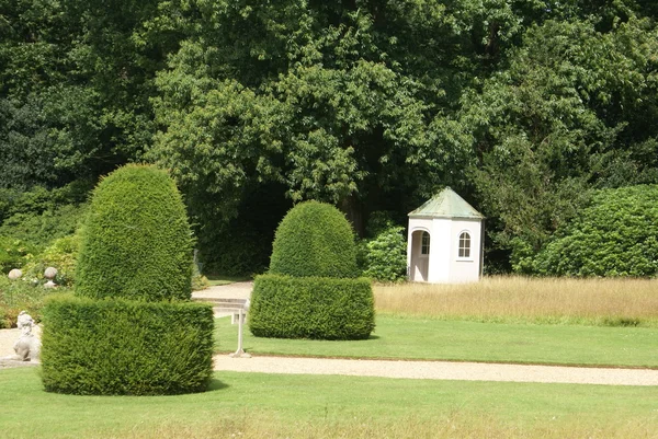 Topiary garden with an old summerhouse