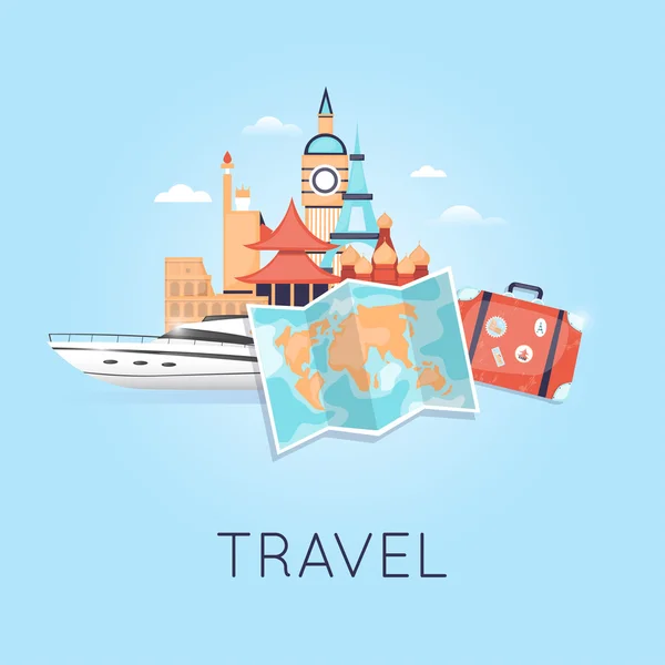 Travel on a yacht. Tourism and vacation theme