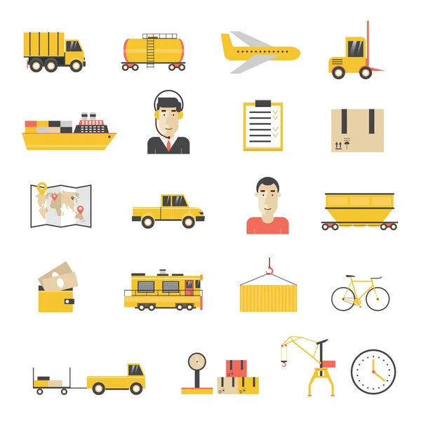 Cargo transportation, logistic icons