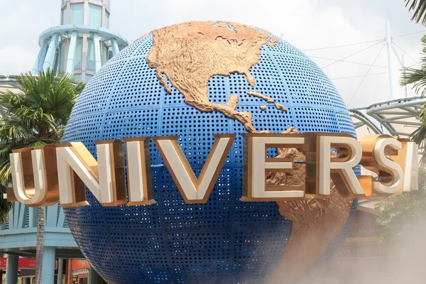 Universal globe at Universal Studios Singapore on island resort Sentosa
