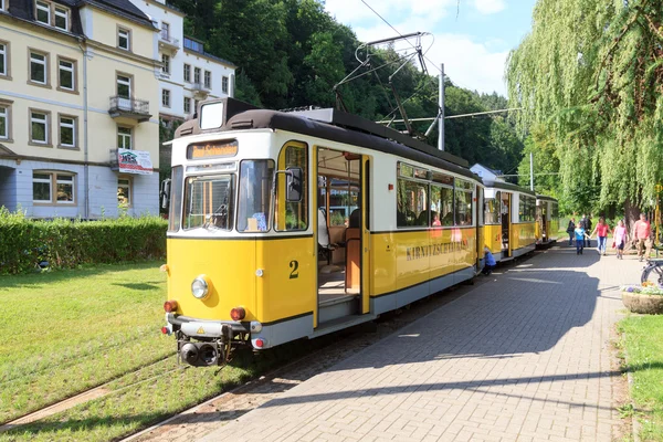 Kirnitzschtal tramway in Bad Schandau, Saxon Switzerland