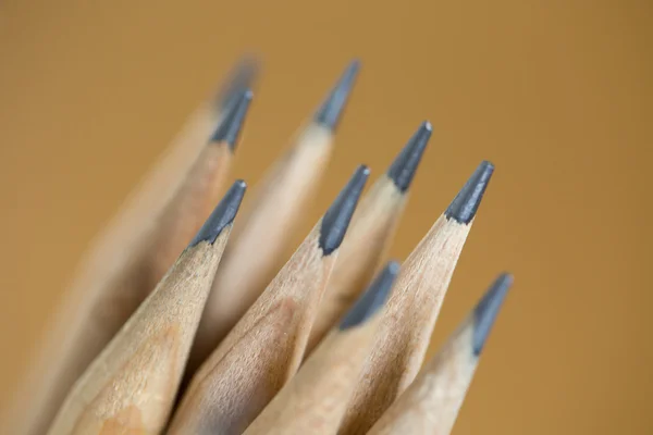 Lead pencils in metal pot