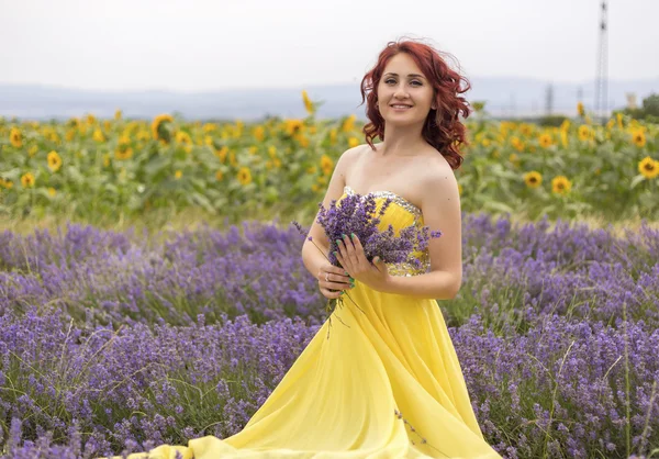 Girl in a lavender field