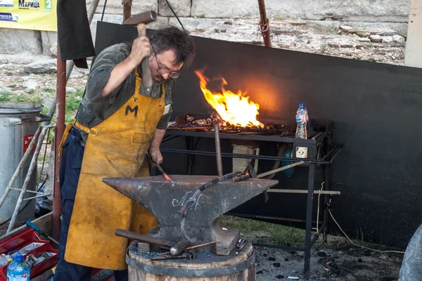 Working blacksmith