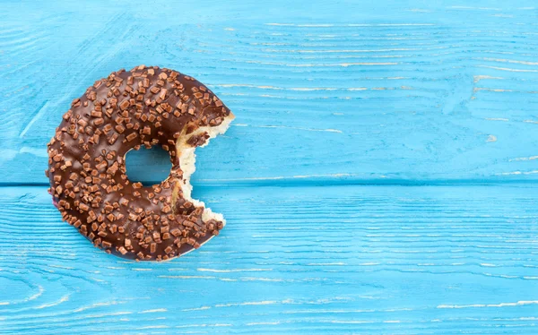 Bitten chocolate donut