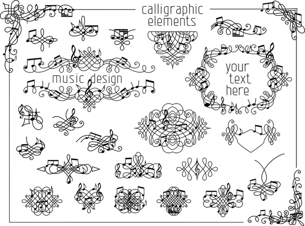 Set of music page decorations.