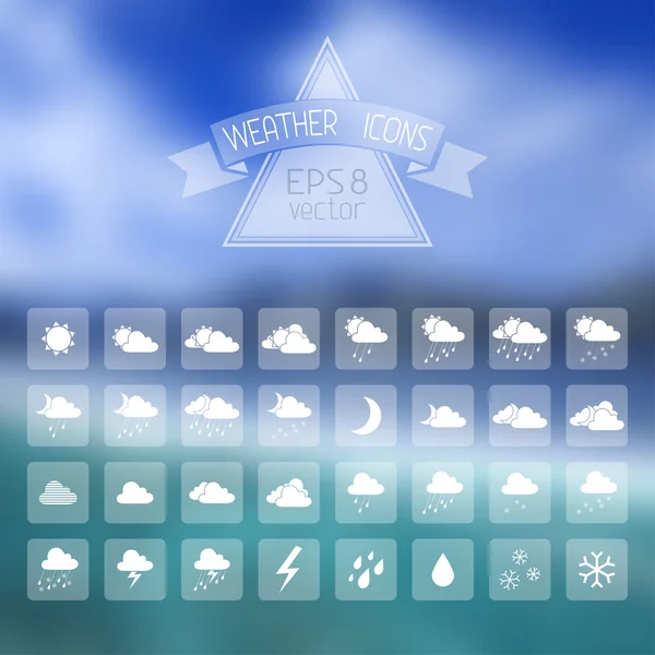 Landscape with weather icons