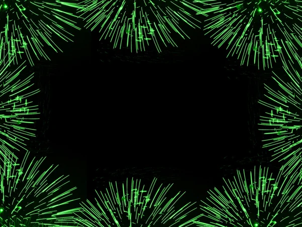Green fireworks frame