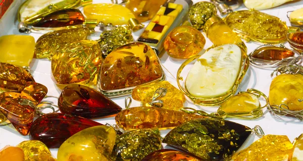 Handmade amber pendants
