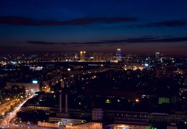 Aerial city night