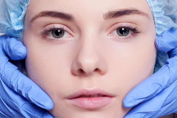 Beauty Woman face surgery close up portrait