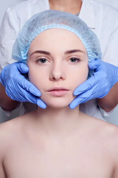 Beauty Woman face surgery close up portrait