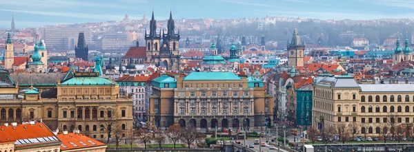 Viewpoint panorama of Prague over the river