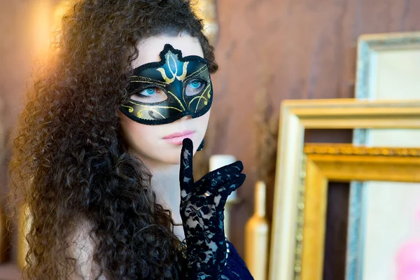 Girl with a masquerade mask