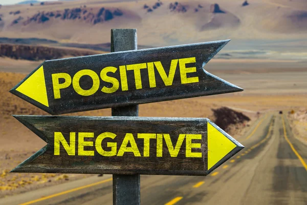 Positive - Negative signpost