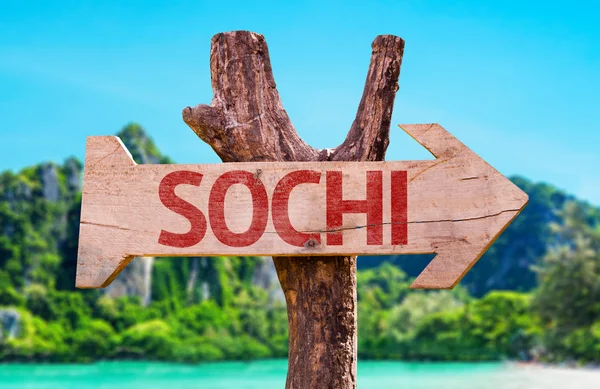 Sochi wooden sign