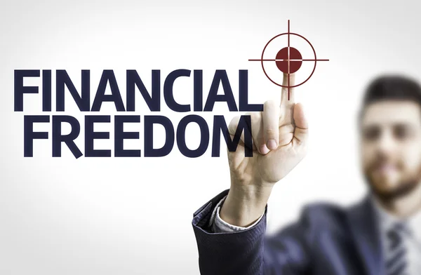 Board with text: Financial Freedom