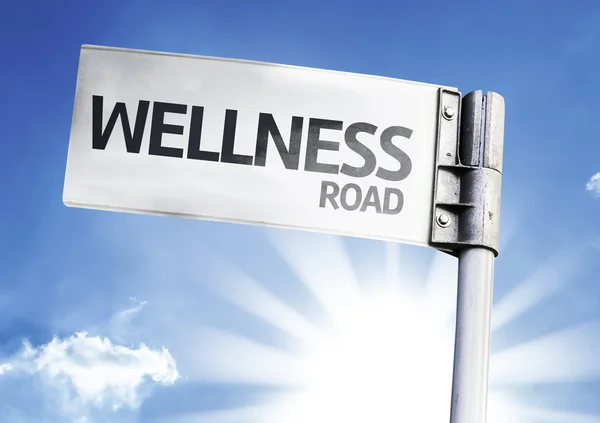 Wellness on road sign