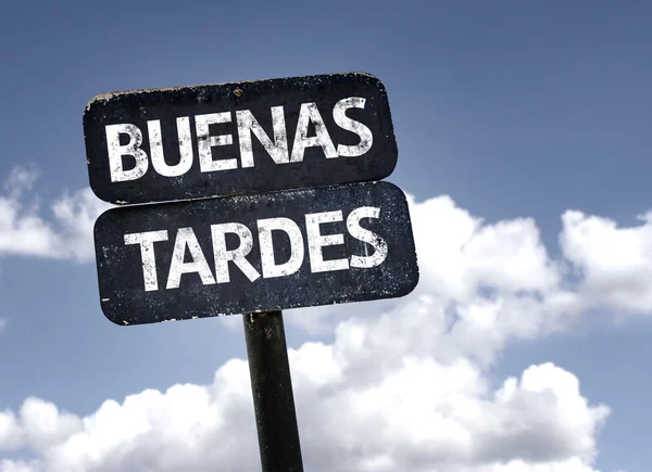 Good Afternoon (In Spanish) sign