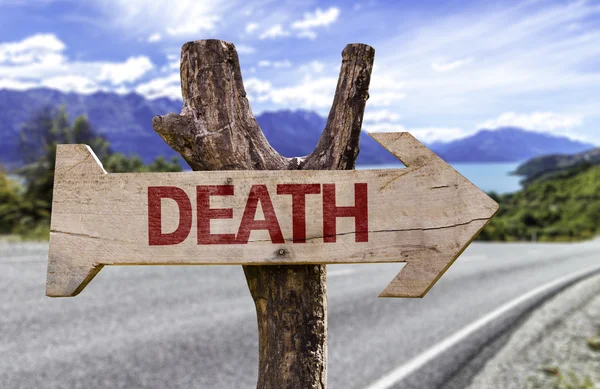 Death wooden sign