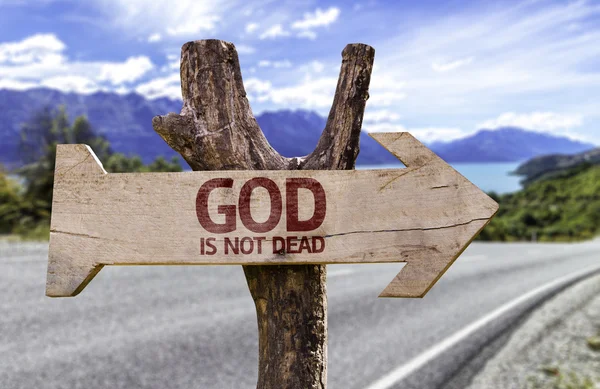 God in not dead   wooden sign