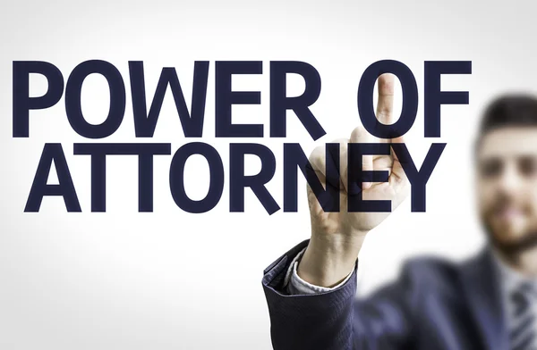 Board with text: Power Of Attorney