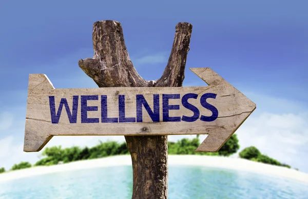 Wellness wooden sign