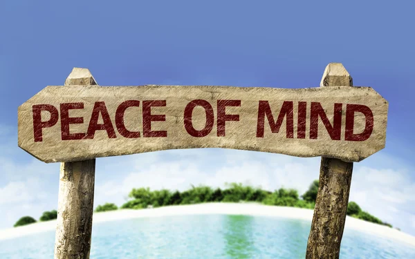 Peace of Mind wooden sign