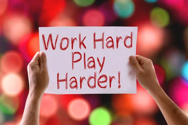 Work Hard Play Harder card