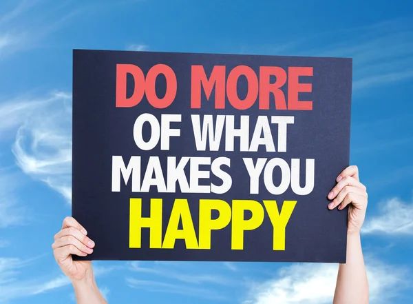 Do More Of What Makes You Happy card with sky background