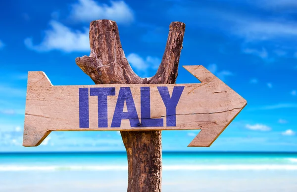 Italy wooden sign