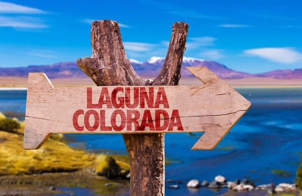 Laguna Corada wooden sign