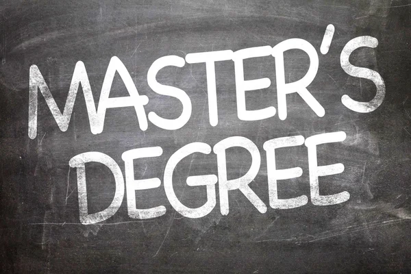 Master\'s Degree on a chalkboard