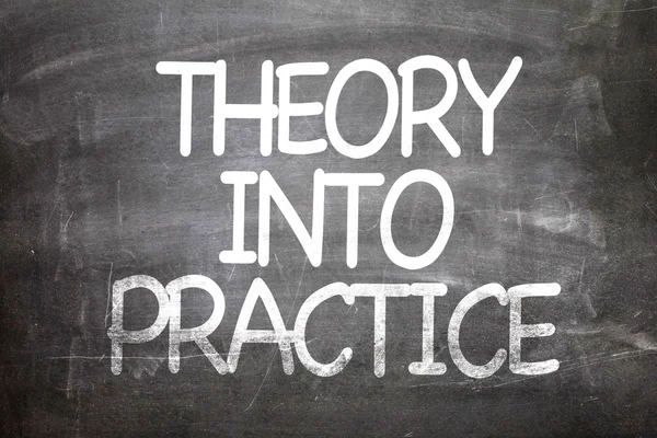 Theory into Practice on a chalkboard