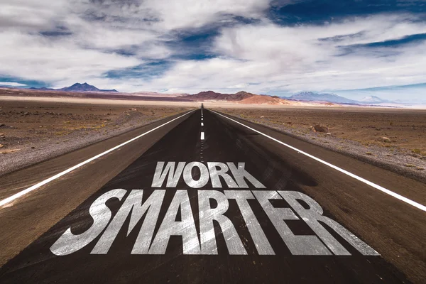Work Smarter on desert road