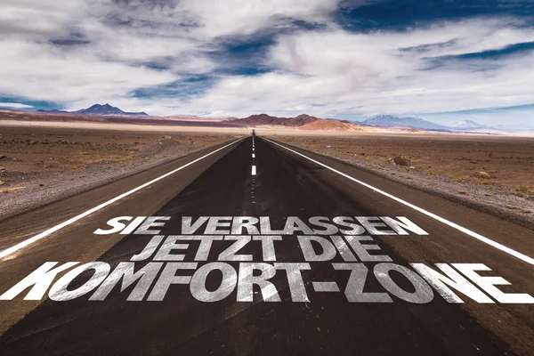 You are now Leaving the Comfort Zone on road