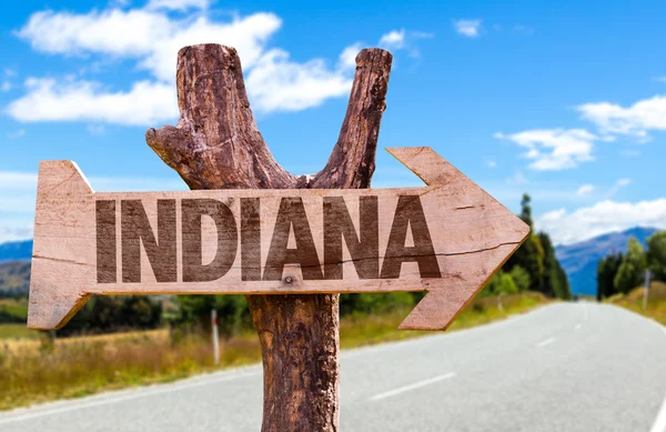 Indiana wooden sign