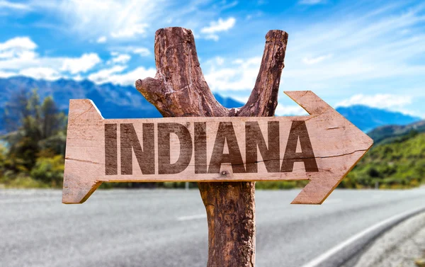 Indiana wooden sign